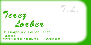 terez lorber business card